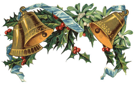 Vintage Christmas Bells Clipart