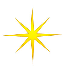 Christmas Star - eight-point gold