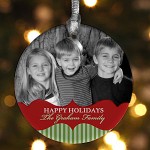 Classic Holiday Personalized Photo Ornament