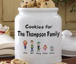 Our Family Characters Personalized Cookie Jar