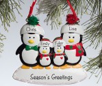 Penguin Family© Personalized Ornament