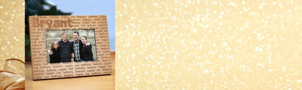 Custom Family Name Wood Frame