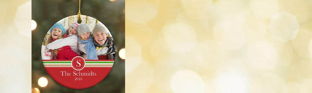 Family Photo Ceramic Ornament