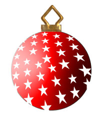 Red and White 3d Christmas Tree Ornament