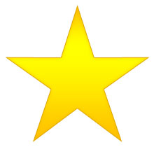 Christmas Star - five-point golden