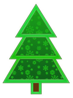 Christmas Tree - Snowflake pattern