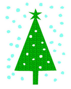 Christmas Tree with Snowflakes
