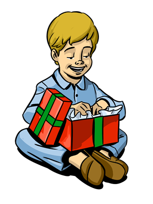 Child Opening Present