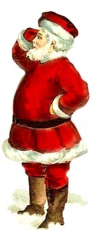 Vintage - Santa Claus looking far away