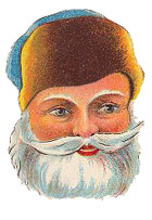 Santa Claus portrait blue hat