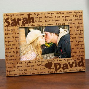 I Love You Personalized Wood Picture Frame