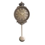 New Haven Cold Cast Bronze Crown Pendulum Clock
