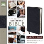 Niv Thinline Reference Bible, Large Print Bonded Leather Black Leather
