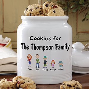 Personalized Family Cookie Jar | Christmas Gifts