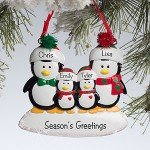 Personalized Penguin Family Ornament