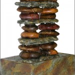 Stone Tower Tabletop Fountain