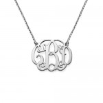 Celebrity Monogram Necklace in Sterling Silver