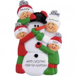 Snowman Family Personalized Christmas Ornament