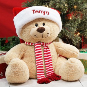 Embroidered 17” Sherman Holiday Teddy Bear