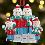 Snow Shovel Family Ornament