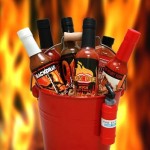 Blazing Bucket of Fire Hot Sauce Basket