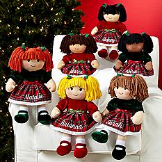 Christmas Personalized Rag Dolls 