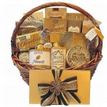 Golden Gourmet Holiday gift basket