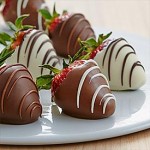 Half Dozen Gourmet Dipped Swizzled Strawberries