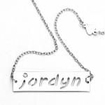 Bar Name Necklace in Sterling Silver