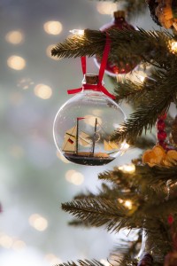 Christmas ornament on tree