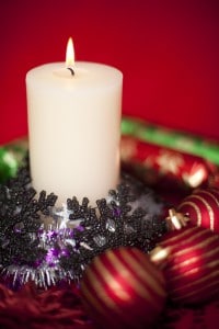 cosy festive candle