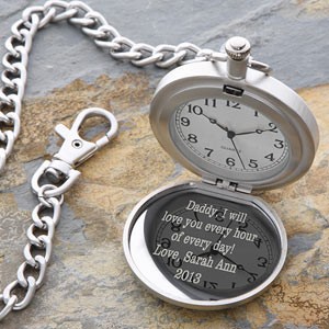 Personalized Silver-Pocket-Watch