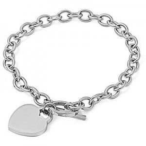 Personalized Quality Heart Charm Bracelet