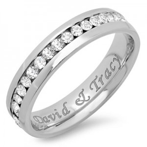 Personalized Stainless Steel Eternity Ring
