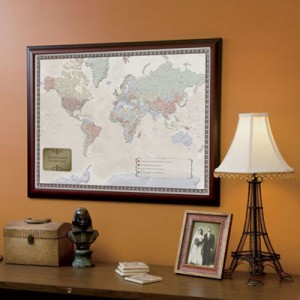 Personalized World Traveler's Map