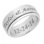 Personalized Stainless Steel Spinner Ring