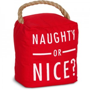 Naughty or Nice Door Stopper