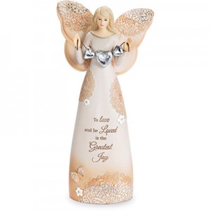 Love - 7.5" Angel Holding Hearts