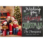 Chalkboard Wishes Photo Holiday Cards