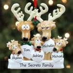 Personalized Reindeer Family Ornament