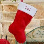 Red Plush Christmas Stocking