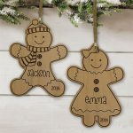 Personalized Gingerbread Wooden Ornament