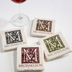 Custom Monogram Stone Coasters