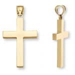 Men’s 14K Gold Polished Cross Pendant