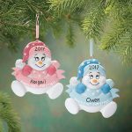 Personalized Snowbaby's First Christmas Ornament