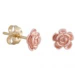 Red Gold Rose Baby Earrings