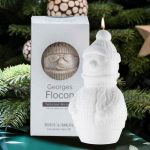 Winter White Snowman Candle