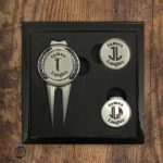 Personalized Divot Tool and Hat Clip Golf Ball Marker Set