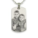 Personalized Stainless-Steel Photo Dog Tag Pendant