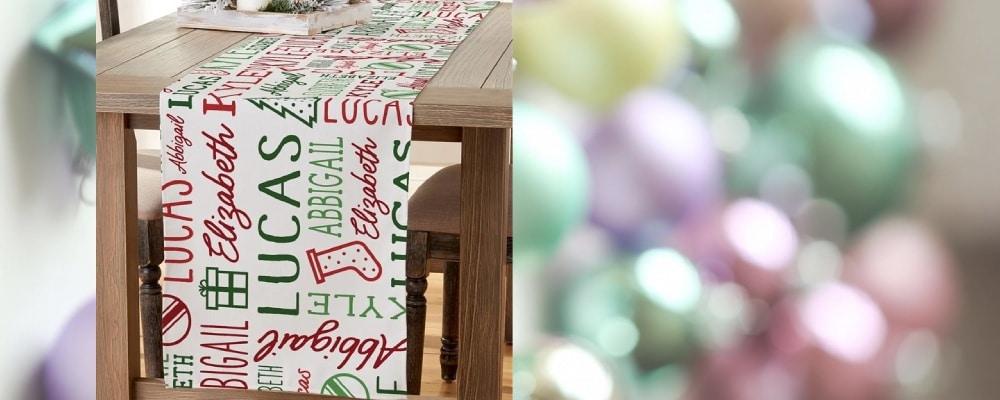 Personalized Christmas Table Runner